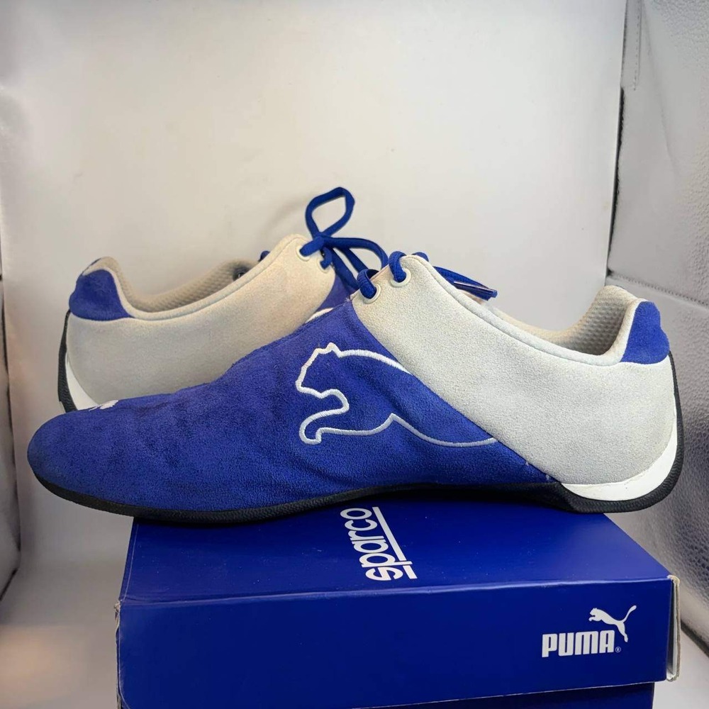 Puma Future Cat OG Sparco Reflex Blue White Driving Shoes 307936-02 Mens Size 9
